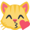 Kissing Cat Face With Closed Eyes emoji on Facebook
